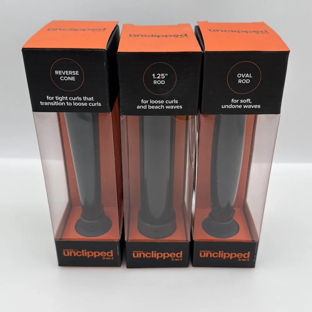 New Paul Mitchell Express Ion Unclipped 3-In-1 Replacement Barrels Lot Of 3